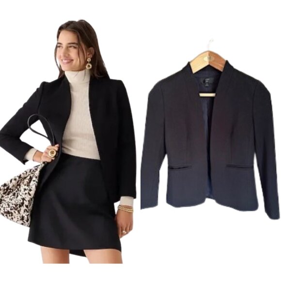 J.Crew Black “Going Out” Blazer – Stretch Twill – Chic Work-to-Evening Look - Picture 13 of 14